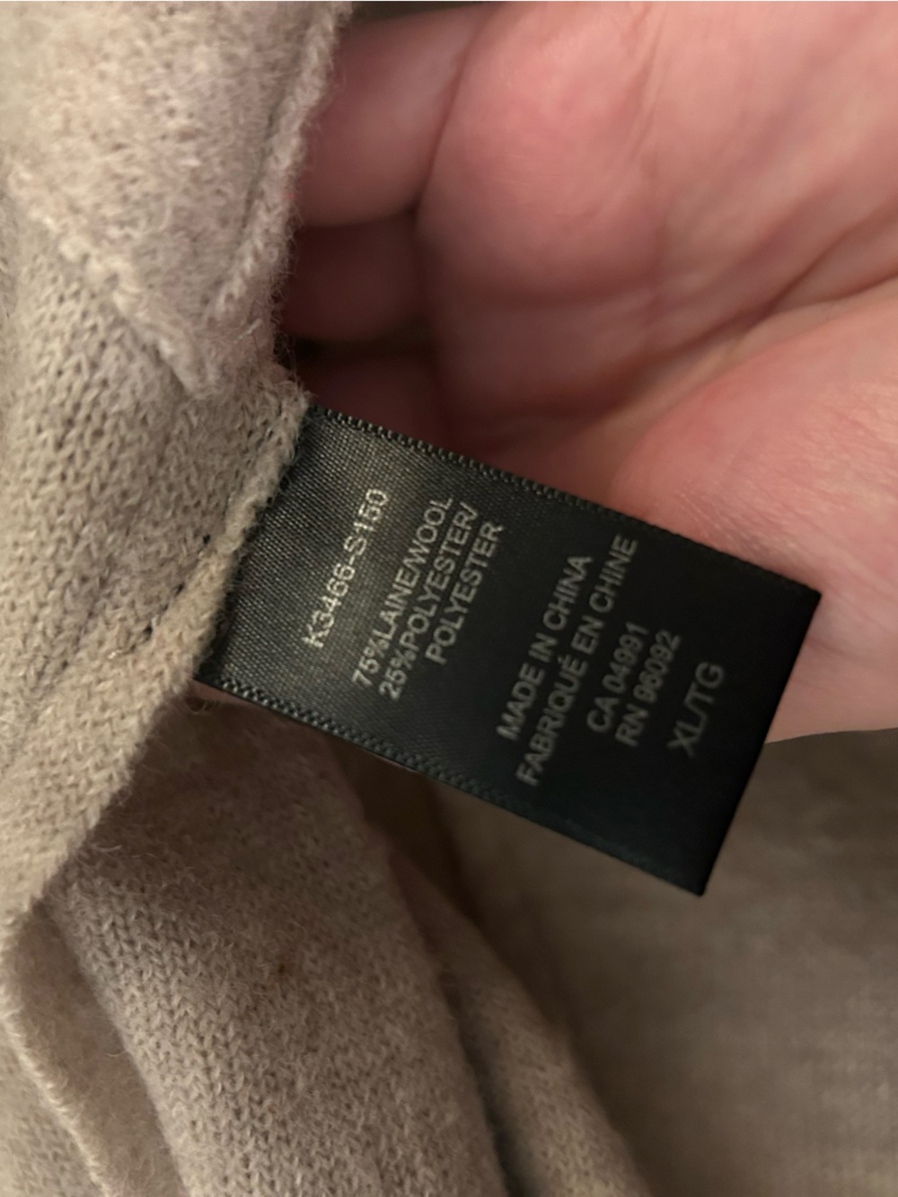 Beige Hooded Knit Coat with Faux Fur Trim - Picture 2 of 5